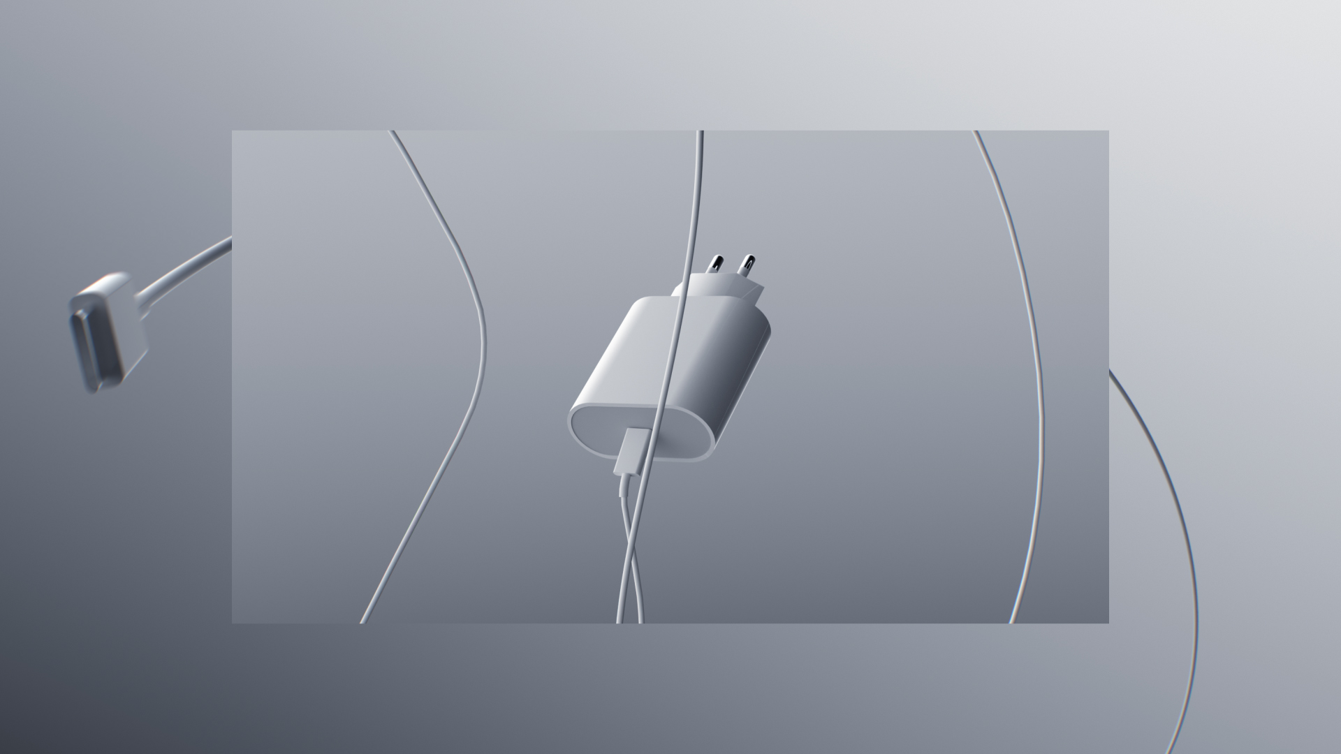 Apple cable closeup